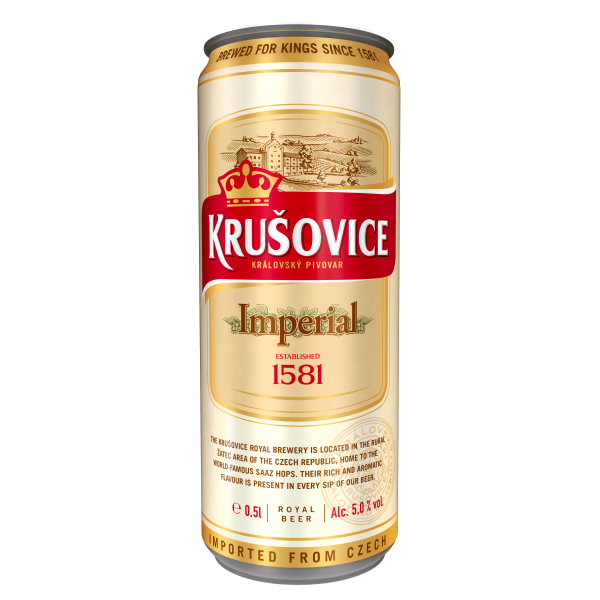 Krusovice beer 0.5L CAN