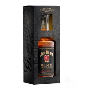Jim Beam Black Label 6Y 43 % 1l Glass Pack