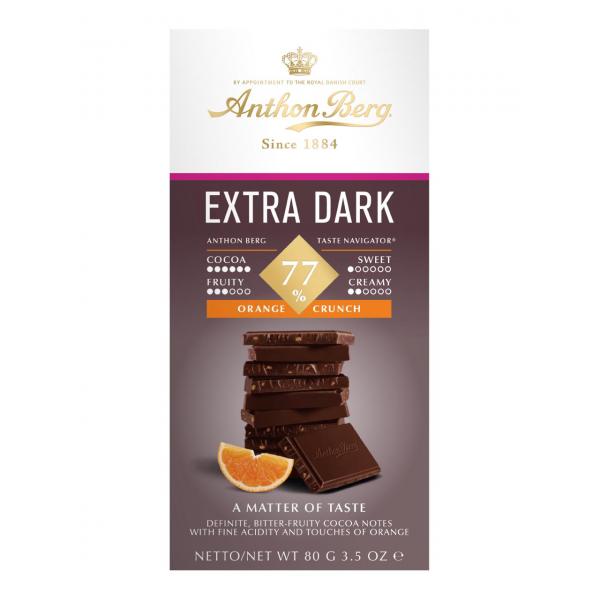 Anthon Berg Extra Dark Orange Crunch 77% 80g