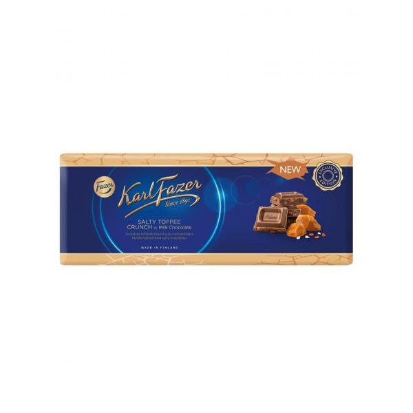 Karl Fazer Milk chocolate with salty toffee brittles 250g