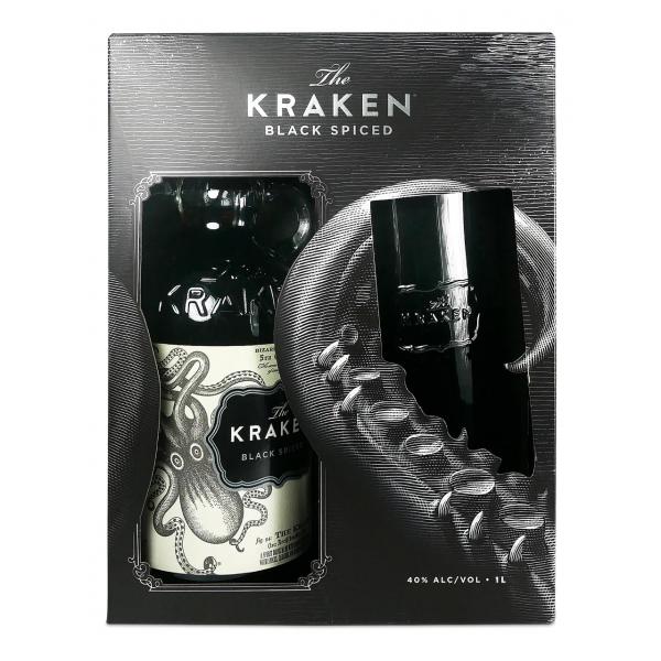 The Kraken Black Spiced Glass Pack 40% 1L