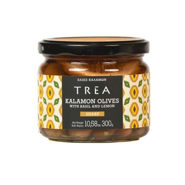 Trea Olives Basil & Lemon Jar 300g