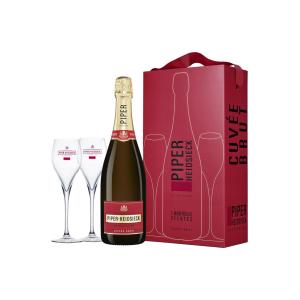 Piper-Heidsieck Cuvée Brut Box 0.75L + 2 glasses Gift Set