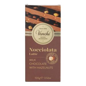 Venchi Milk Chocolate Hazelnut bar 95/100g.