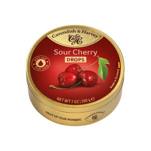 Cavendish & Harvey Sour Cherry Candies Tin 200g