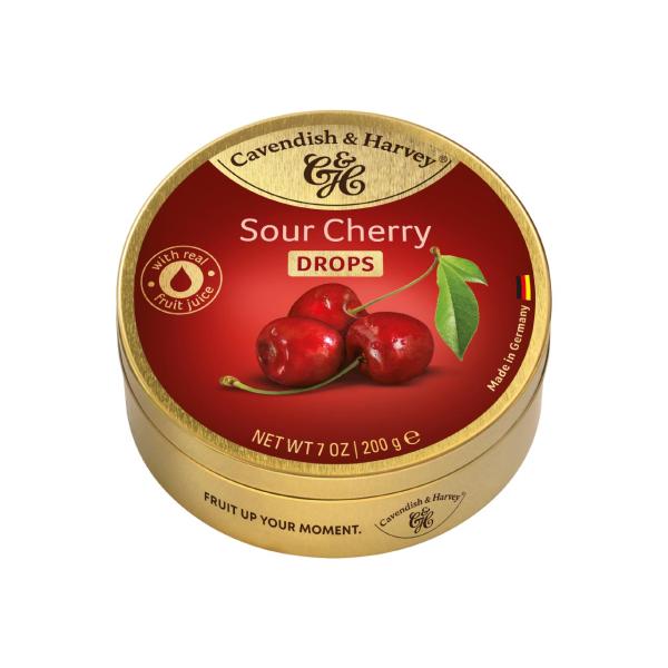 Cavendish & Harvey Sour Cherry Candies Tin 200g Cavendish & Harvey Sour Cherry Candies Tin 200g